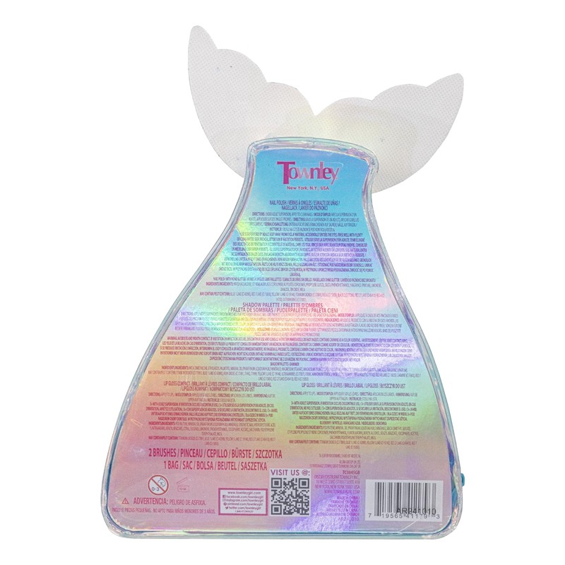 Townley Girl Children's Make-up Set with Mermaid Beauty Bag