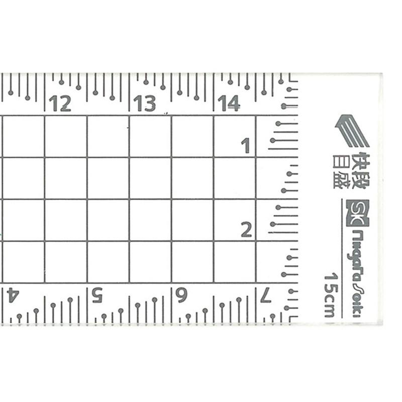 Niigata Seiki SK CAGS-15KD Acrylic Square Ruler, Made in Japan,