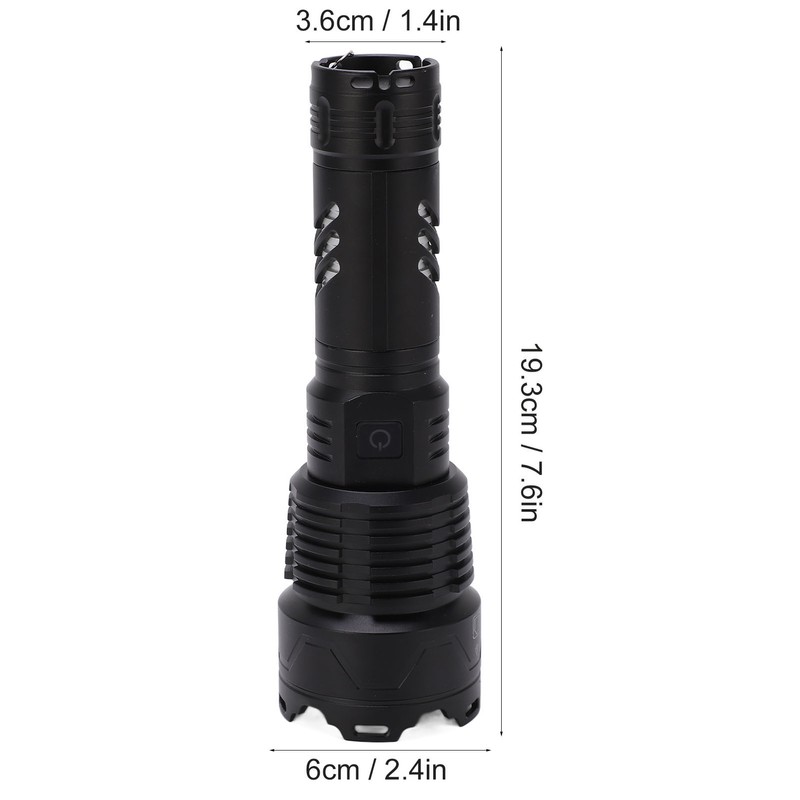 Telescopic LED Flashlight High Bright USB Rechargeable Zoomable Flashlights IPX4