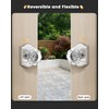 Satin Nickel Dummy Crystal Door Knob, Single Side No-Turning Glass