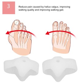ZJchao 5Pair Silicone Bunion Corrector Feet Bone, Silicone Bunion Corrector Adjuster Silicone Gel Toe Separators for Overlapping Toes Bunions Big Toe Alignment Corrector and Spacer