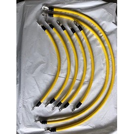 ECW&L Club Car DS 2 Gauge Battery Cable Set with Main Positive and Negative Cables (Yellow)