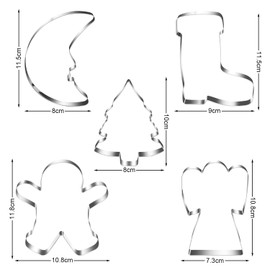 Cookie Cutter, 8 Pieces Cookie Cutter, Stainless Steel Cookie Cutter, DIY Fondant Cookie Cutter Set for Children's Birthday Party Decoration