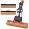 Sponge Mops for Floor Cleaning with 2 Cellulose Mop Head