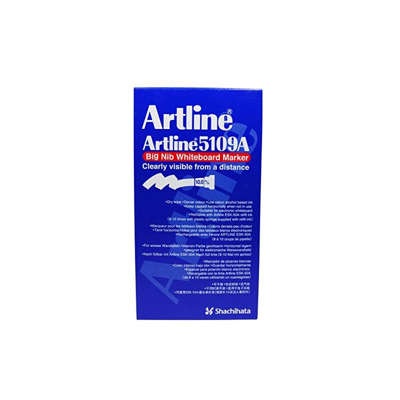 Artline 5109A Big Nib (Extra Thick) Whiteboard Marker Pen. Black