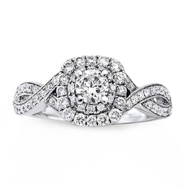 1 Carat (ctw) Bridal Set Moissanite engagement rings for women Platinum Plated Silver Princess moissanite rings -8