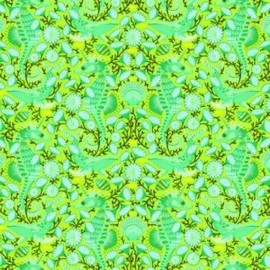 Tula Pink FreeSpirit Sea Stallion Seaglass  Zuma Fabric 1/2 YD 18" X 44” Cotton