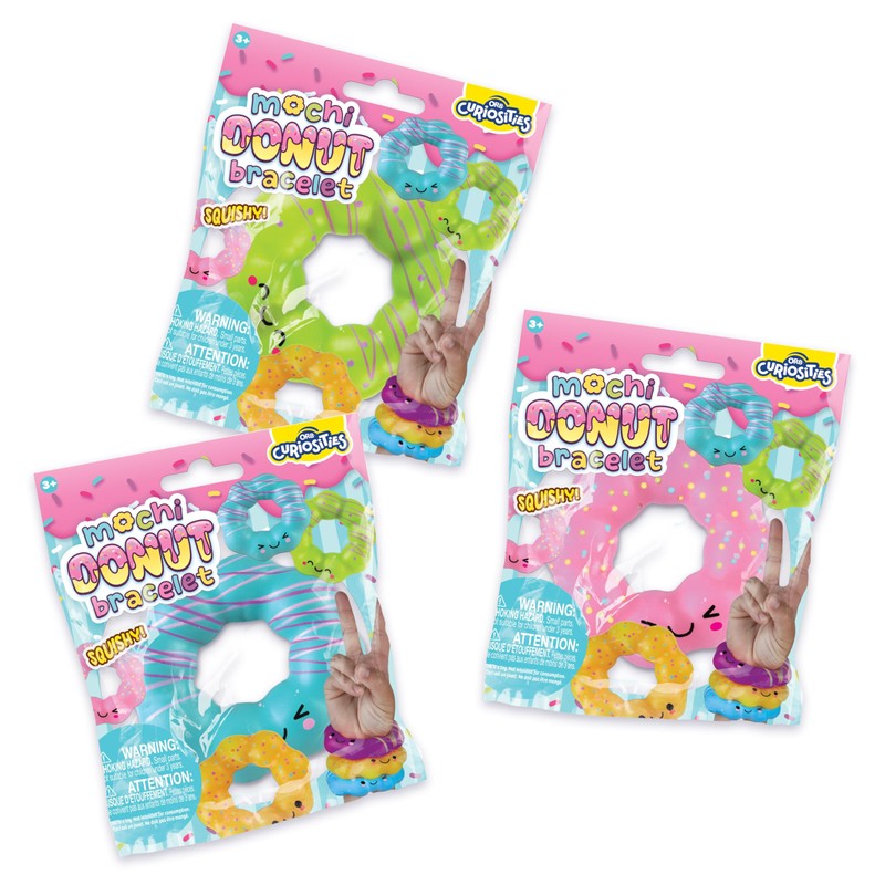 ORB Curiosities Mochi Donut Bracelet 3 Pack - Stretch, Squish,