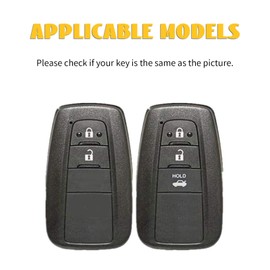 OFF WE GO Car Key Case Key Cover for Toyota Aygo Yaris Corolla C-HR Camry GT86 GR Supra Prius Prado Mirai RAV4 Land Cruiser Key Cover Key Protection Casing White Gold
