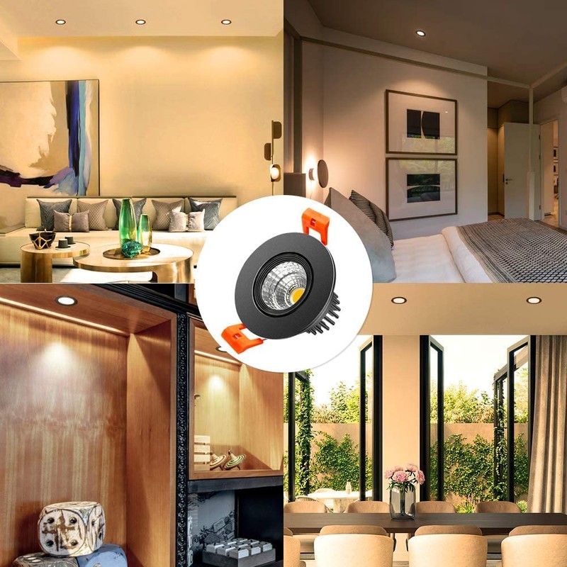 inShareplus 2 Inch LED Downlight, 3W Recessed Lighting 220LM COB