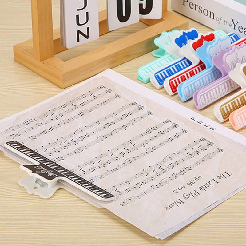 Sheet Music Clips, Book Clips, Set of 4, Music Stand,