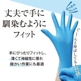Ascent Value ASC074 Nitrile Gloves, Large, 100 Pieces, Powder Free, Disposable