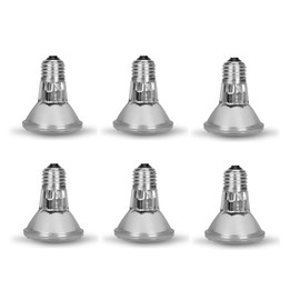 PAR20 50PAR20/FL DIMMABLE 6 Pack 130V 40W Halogen Spot Light Bulb 50 Watts 130 Volt Screw Base Flood Lamp PAR20 Replacement Rich Color High CRI Ceiling Bathroom Kitchen Can Recessed Lighting E26 120V