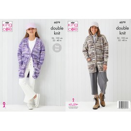King Cole Ladies & Girls Double Knitting Pattern Cardigans (6079)