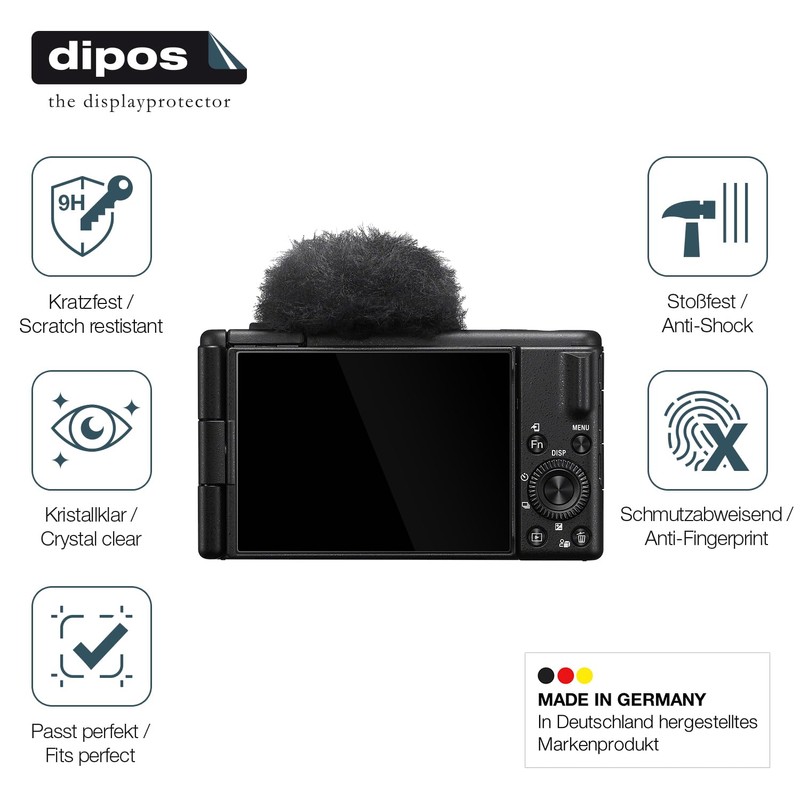 dipos I 2x Screen Protector 9H Clear Compatible with Sony