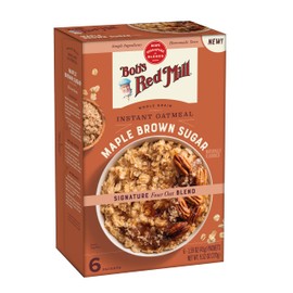 Bob's Red Mill Instant Oatmeal, Maple Brown Sugar, 24 Packets Total, Non-GMO, Gluten Free, Whole Grain