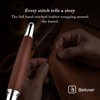 BEILUNER 318 Luxury Leather Pen, Hand-Stitched Premium Leather, Chrome-Plated Finish,