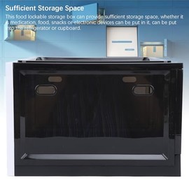 Caja con Cerradura para Medicinas,Caja de Almacenamiento con Cerradura de Plástico,Caja Segura para Alimentos para Refrigerador Transparente para Coci