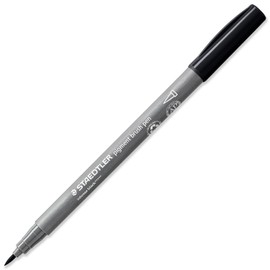 STAEDTLER 371 Pigment Brush Pens | Pigment Arts | Fibre Tip Pen for Adults | Medium Firm Nylon Brush Tip (Cool Grey Wallet of 4)