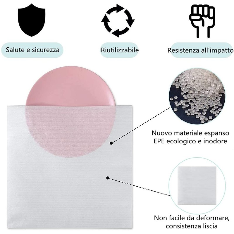 Voarge Pack of 200 Foam Bags, EPE Bag, Shock Absorption,
