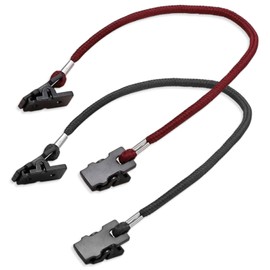 2 Pcs Hat Retainer Clip,Hat Clips for Wind,Adjustable Hat Strap to Hold Hat on Glasses&Collar&Bags Durable Polychrome Cap Straps to Maintain Hat Stability for Travel,Riding,Fshing,Climbing,Hiking,25cm