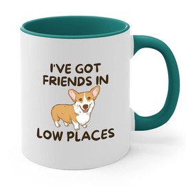Flairy Land Dog Lover 2Tone Mug 11oz Orange -Got Friends Low Places - Pet Owner Fur Dog Mom Animal Rescue Vetrinarian Puppy Cat Mom