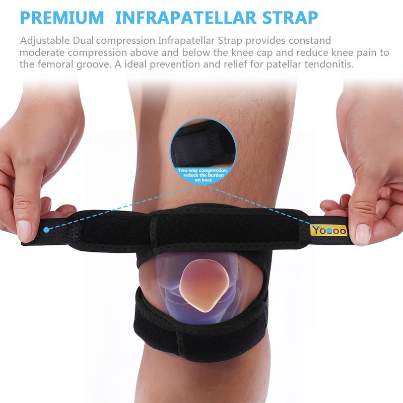 Knee Support Patella Knee Strap Adjustable Neoprene Infrapatellar Band Brace