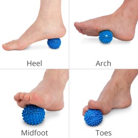 Body Back Foot Star® Massager Ball and Plantar Fasciitis Roller - Soothe Foot Stress, Discomfort, Aches, & Tightness (2-Inch, Blue)