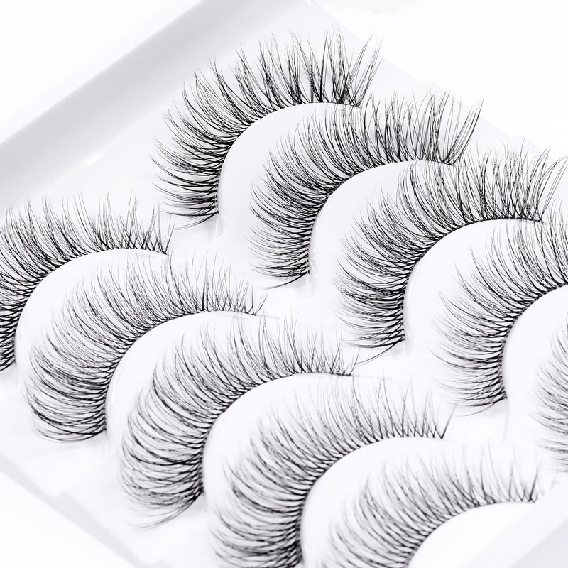 KSYOO Cat Eye Lashes Wispy Natural Look, D Curl 10-18mm