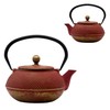 SECHUDO Cast Iron Teapot Tea Kettle with Stainless Steel Infuser