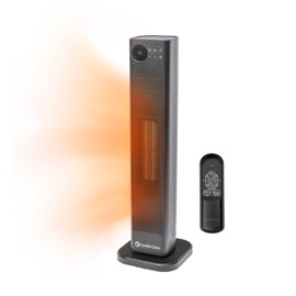 Comfort Zone Oscillating Tower Space Heater with Remote Control for Indoor Use, 30 inch, Digital Adjustable Thermostat, Timer, LCD Display, Safety Tip Over Switch, Overheat Protection, 1500w, MT1030