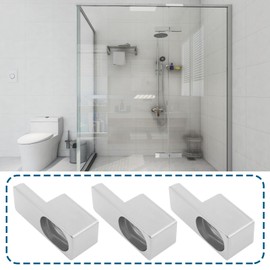 YINETTECH Pack of 10 6 mm Shower Glass Plate Brackets Chrome Plated ABS Plastic Retaining Clip for Bathroom Housing Door Clamp Bracket Retaining Clip