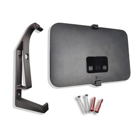 Decoralin Wall Mount for Telekom Speedport Smart 4 Router - Robust Plastic, Includes Screws & Wall Fixings, Black, Optimal Ventilation & Cable Installation