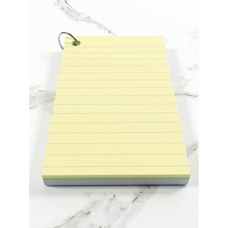 Luxpad Revision 3x5" Ringbound Flash Cards - Lined (48 Cards)