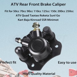 Amavoler ATV Rear Front Brake Caliper Aftermarket Replacement Parts Fit for Chinese 50cc-250cc Taotao Roketa Sunl Go Kart Buggy Quad ATV Dirt Bike.