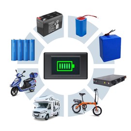 12V 24V 48V Capacity Golf Cart Voltage Meter Digital Display Green Backlights Waterproof Monitors For Golf Cart