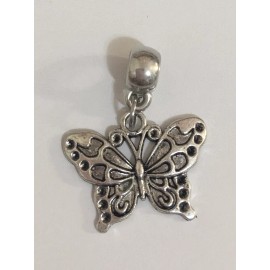 Unbranded Butterfly Silver Charm Slider Pendant For Necklace/Europ