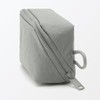 MUJI 84475771 Wrinkle Nylon Large Opening Pouch, Gray, S, Approx.