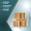 Poppstar Brass Reducing Nipple Male Thread 1 Inch to 1