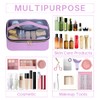 LANDFOBO Small Travel Makeup Bag Clear Cosmetic Toiletry Case Portable