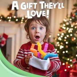 BUNMO Stocking Stuffers For Kids - Pop Tubes - Sensory Toys - Stocking Stuffers