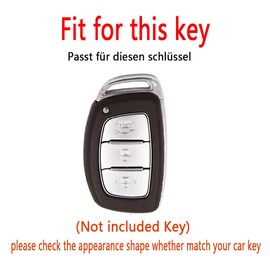 HIBEYO Car Protective Case Fits Hyundai Key Case Cover Leather for Hyundai I10 I30 I40 IX20 Tucson Santa Elantra Kona ioniq Sonata Protective Cover Key Case Remote Control Key Box Brown