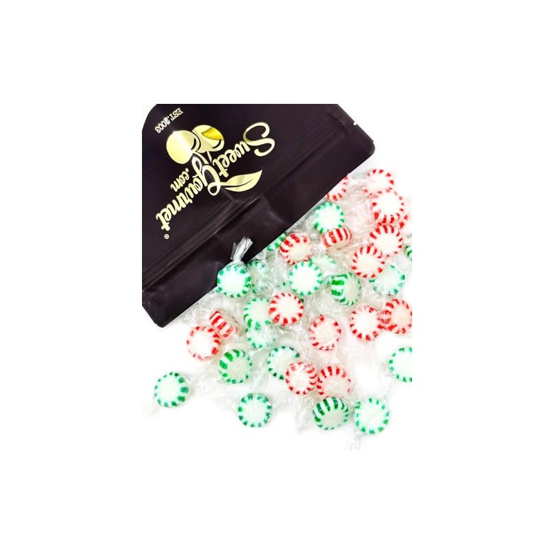 SweetGourmet Christmas Red Peppermint and Green Spearmint Starlight Hard Candy