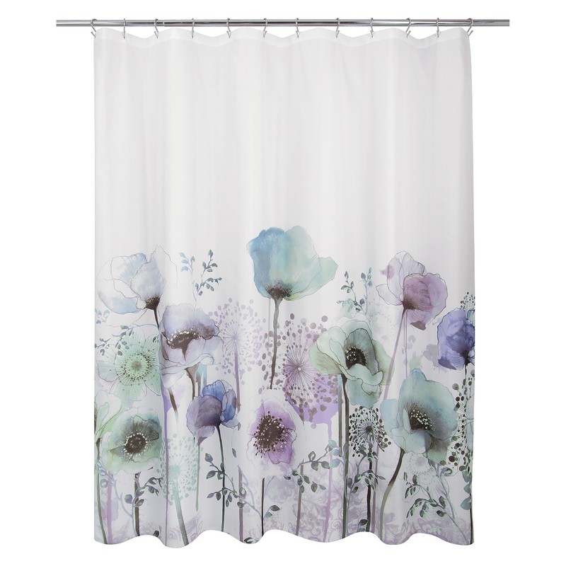 Allure Home Creation Whales Polyester Fabric Printed Shower Curtain 70"x72"