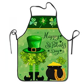 Funny Apron for Men Women, Cooking, Baking, Barbecue, Gardening, Chef Kitchen, Happy St Patricks Day Multicolor 2, One Size
