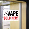 Decal Stickers Multiple Sizes Vape Sold Here Black Red Industrial