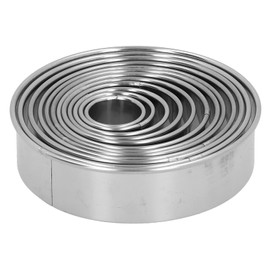 Cutting Die, Diversified Circle Cutting Die, Stainless Steel, Multi-Size, Hollow, Multifunctional, 12 Pieces with Storage Box for Dough for Clay