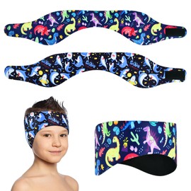 Swimming Headband, 2 Pieces Neoprene Swimming Band, Swimming Headband Children, Swimming Headband Adults, Waterproof Swimming Ear Band, Ear Protection Band for Children for Swimming, Surfing (Dark