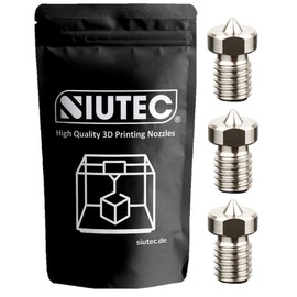 SIUTEC® Premium V5 / V6 Titanium Alloyed, Nozzle/Nozzle Set of 3 Nozzles: 0.4/0.6/0.8 mm, for i3, i3 Mega S, Chiron, 4MAX, Vyper, Kobra Max, E3D V5 / V6 Hotend - 1.75 mm Filament