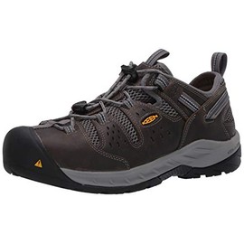 KEEN Utility Men's Atlanta Cool 2 Low Steel Toe ESD Work Shoe, Gargoyle/Midnight Navy, 11 Wide US